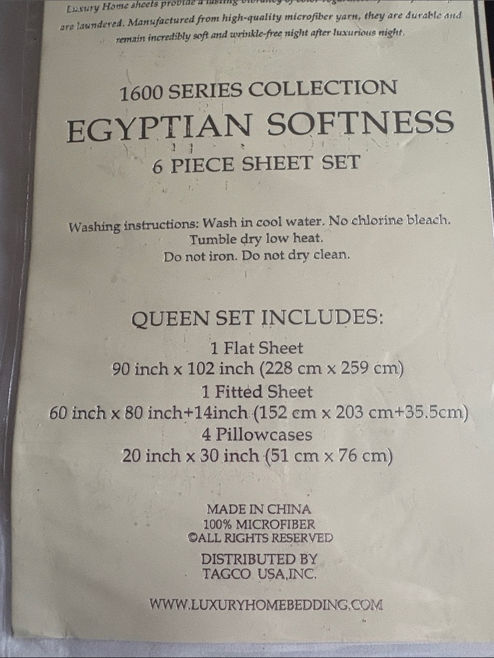 Luxury Home White Queen Sheet Set - Picture 3 of 3